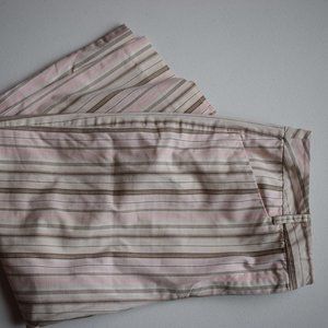 Talbots Petites Stretch Crop 12 pinstripe